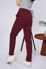 Larqi Women Comfort Low-Rise Easy Wash Trousers