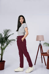 Larqi Women Comfort Low-Rise Easy Wash Trousers