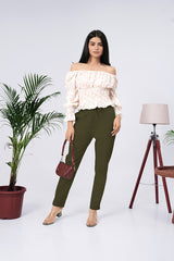 Larqi Women Comfort Low-Rise Easy Wash Trousers