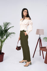Larqi Women Comfort Low-Rise Easy Wash Trousers