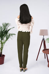 Larqi Women Comfort Low-Rise Easy Wash Trousers