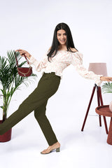 Larqi Women Comfort Low-Rise Easy Wash Trousers