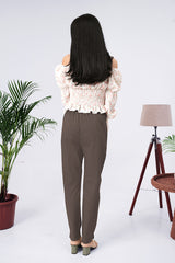 Larqi Women Slim Fit Low Rise Trousers