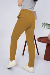 Larqi Women Comfort Low-Rise Easy Wash Cotton Chinos Trousers