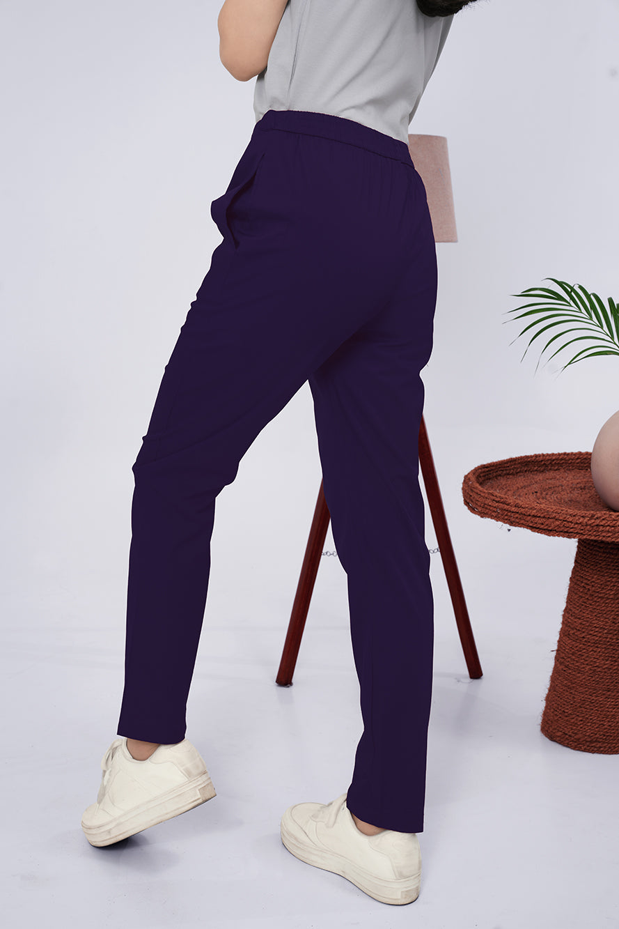 Larqi Women Comfort Low-Rise Easy Wash Trousers