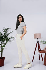 Larqi Women Comfort Low-Rise Easy Wash Trousers