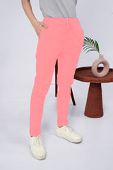 Larqi Women Low Rise Slim Fit Cotton Trousers