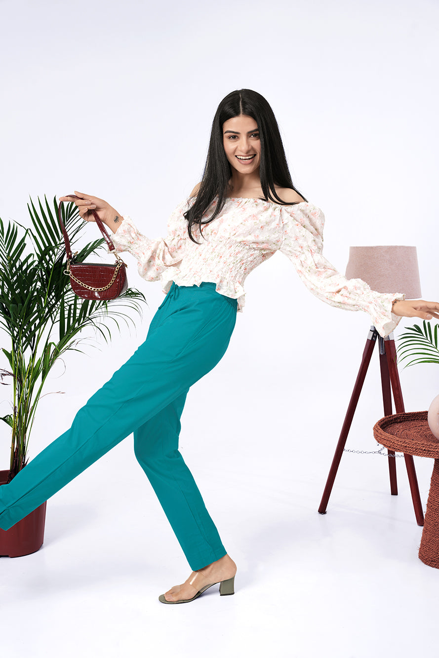 Larqi Women Comfort Low-Rise Easy Wash Trousers