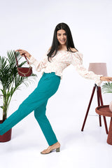 Larqi Women Comfort Low-Rise Easy Wash Trousers