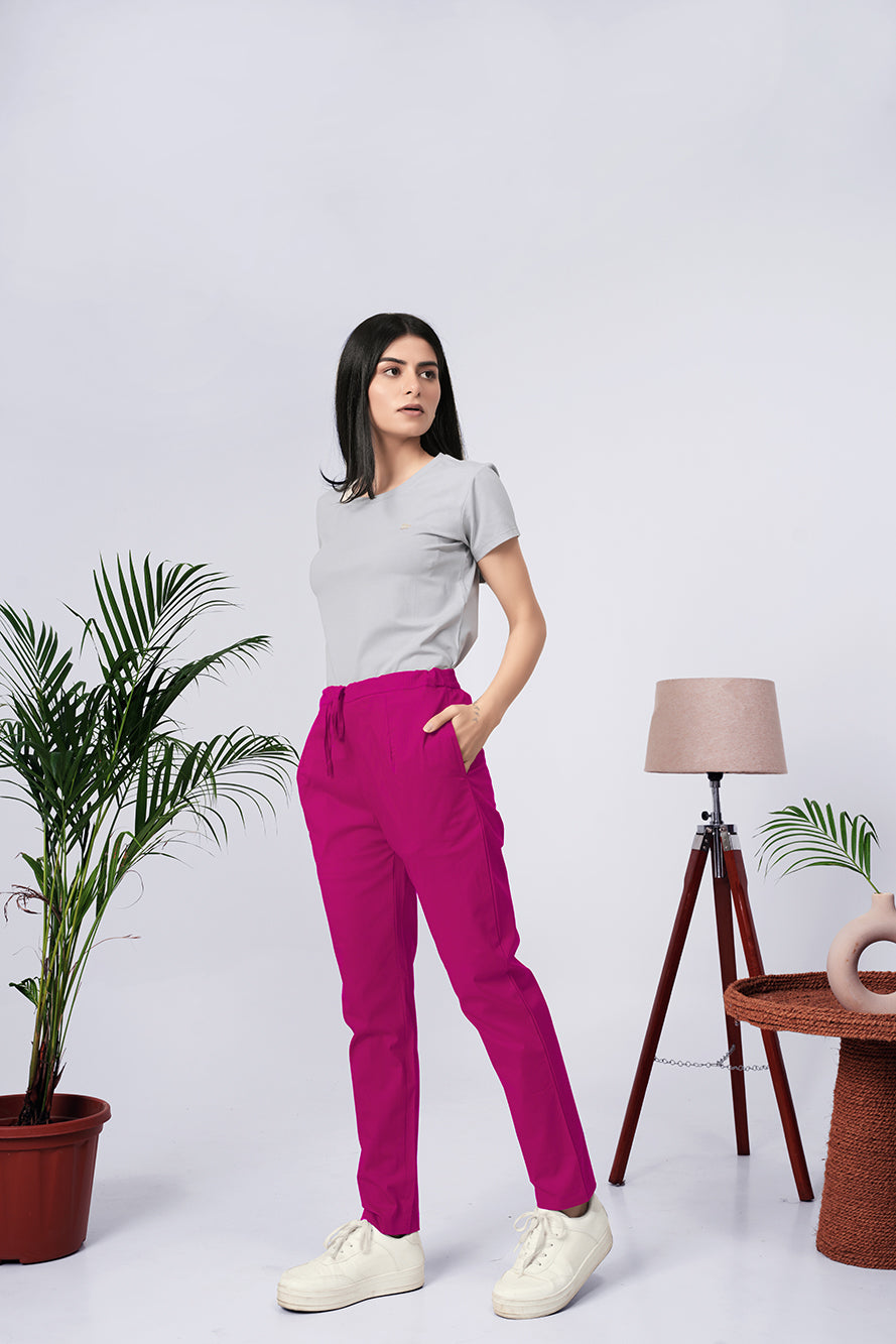 Larqi Women Comfort Low-Rise Easy Wash Trousers