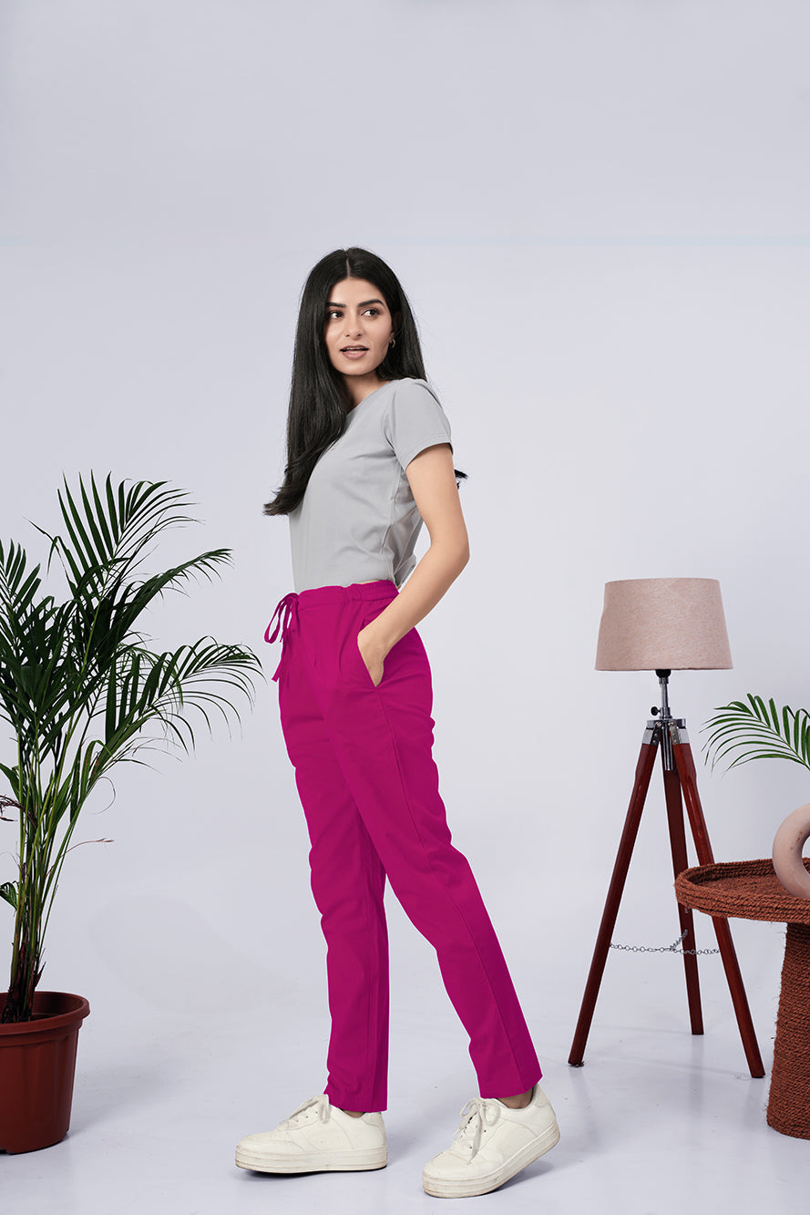 Larqi Women Comfort Low-Rise Easy Wash Trousers