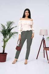 Larqi Women Comfort Low-Rise Easy Wash Trousers