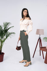 Larqi Women Comfort Low-Rise Easy Wash Trousers