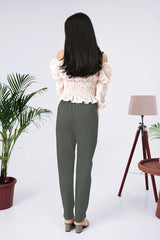 Larqi Women Comfort Low-Rise Easy Wash Trousers