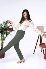 Larqi Women Comfort Low-Rise Easy Wash Trousers