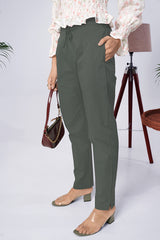 Larqi Women Comfort Low-Rise Easy Wash Trousers