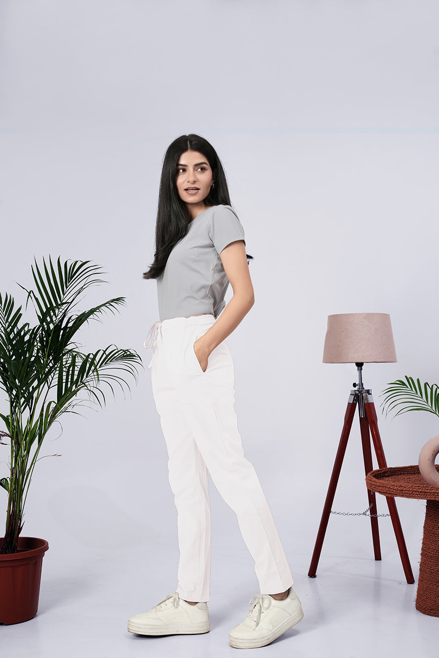Larqi Women Comfort Low-Rise Easy Wash Trousers