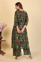 Larqi Women Pure Cotton Green Co Ords