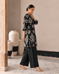 Larqi Black Printed Tunic Co-Ords - image 2