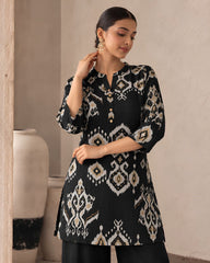 Larqi Black Printed Tunic Co-Ords - image 3