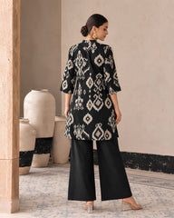 Larqi Black Printed Tunic Co-Ords - image 4