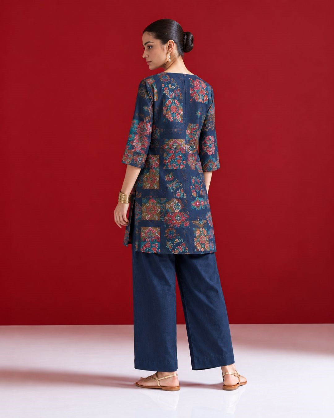 Larqi Blue Printed Tunic Co-Ords - image 4