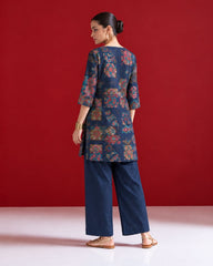 Larqi Blue Printed Tunic Co-Ords - image 4