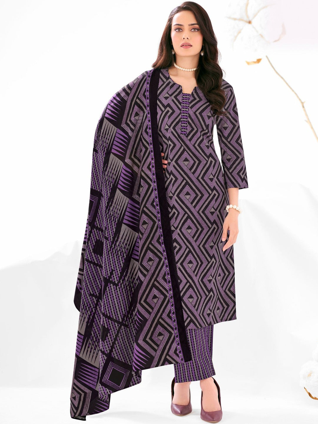 Larqi Women Pure Cotton 3 Pcs Set