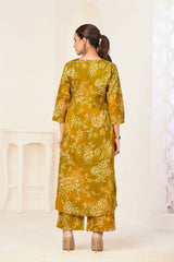 Larqi Women Pure Cotton Yellow Co Ords