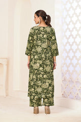 Larqi Women Pure Cotton Green Co Ords