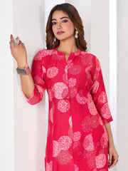 Larqi Women Silk Blend Pink 3 Pcs Set
