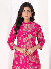 Larqi Women Silk Blend Pink 3 Pcs Set
