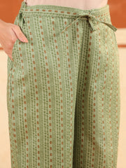Larqi Women Pure Cotton Green 3 Pcs Set