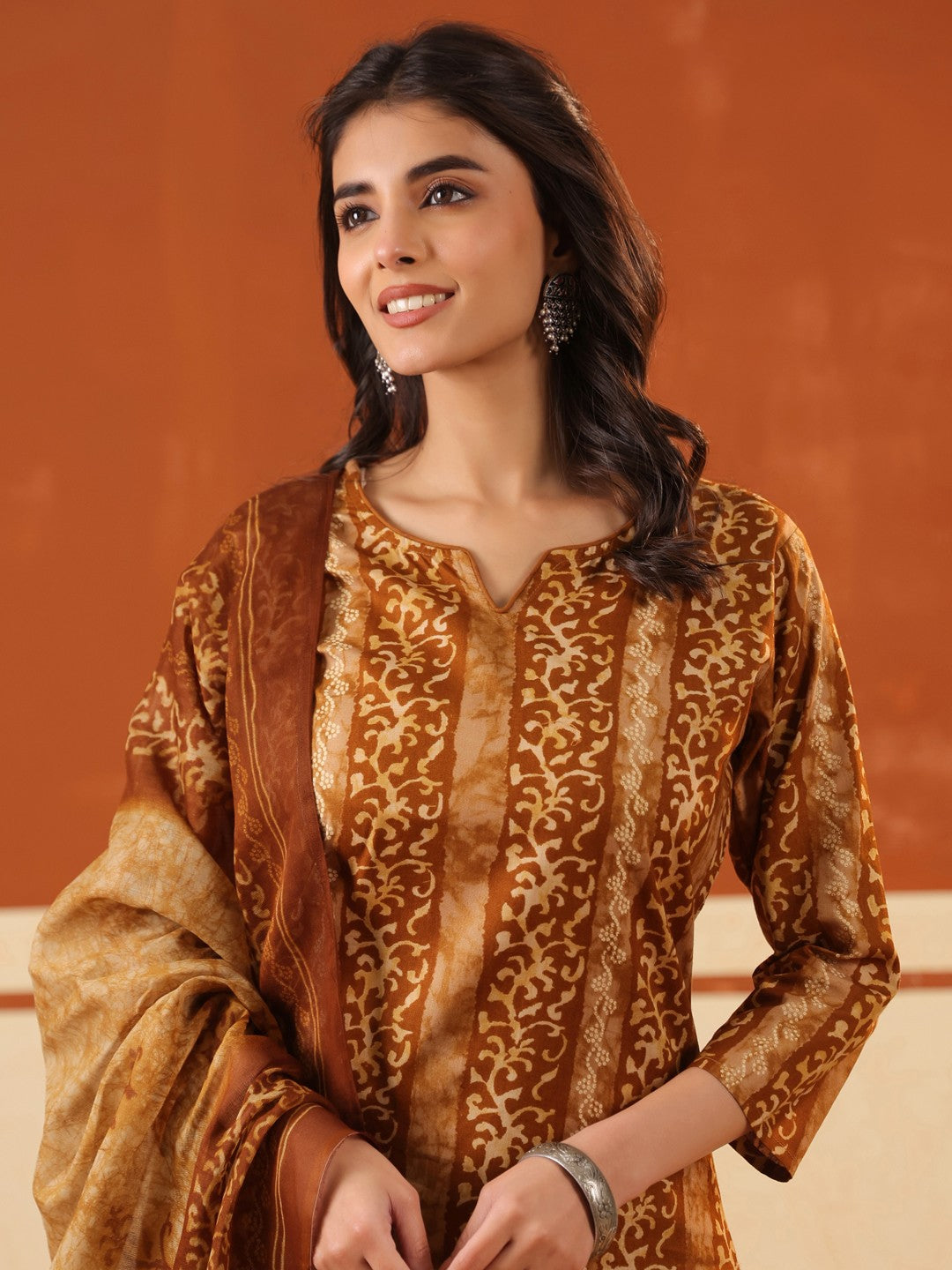 Larqi Women Pure Cotton  Bronze 3 Pcs Set