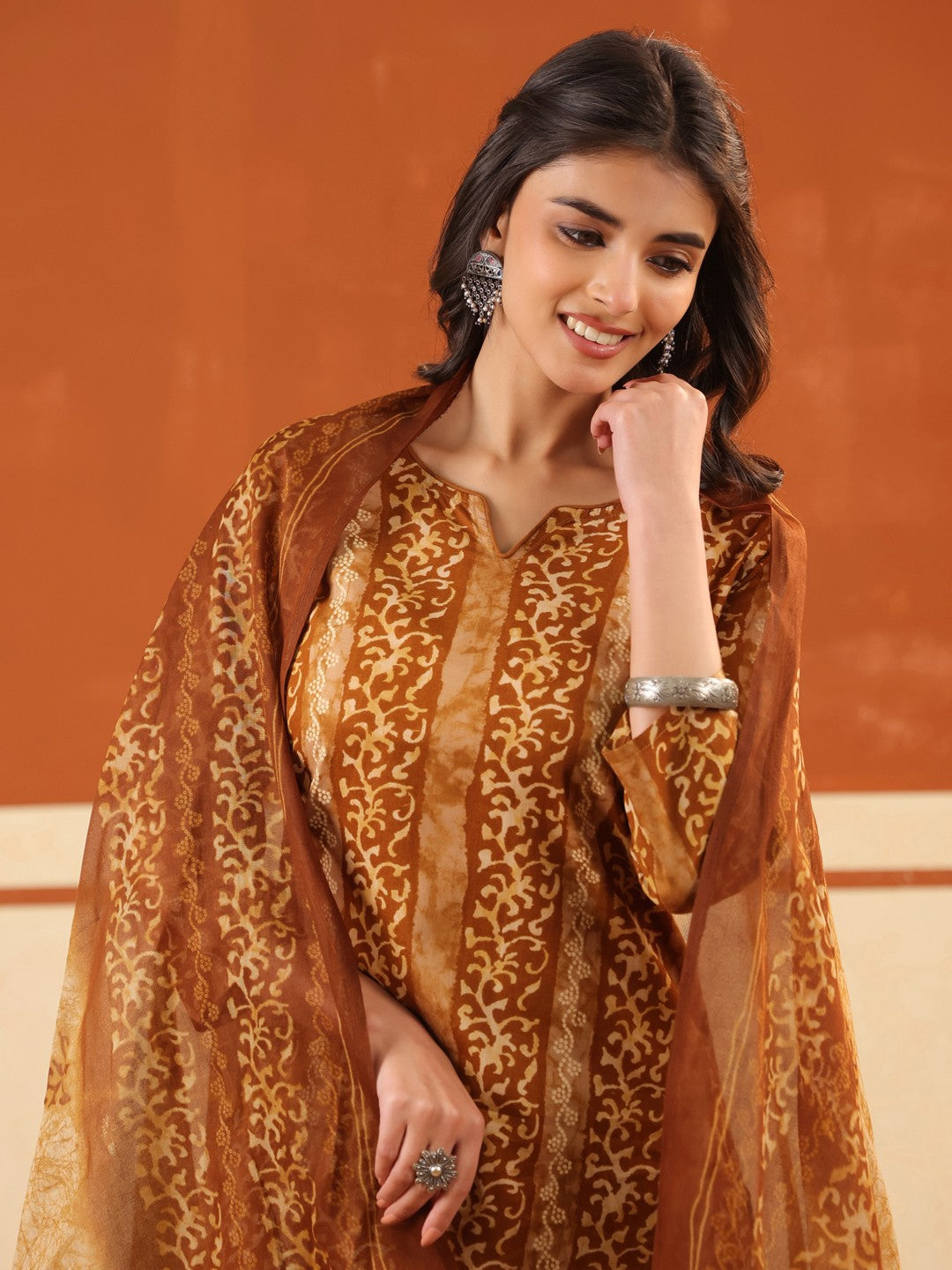 Larqi Women Pure Cotton  Bronze 3 Pcs Set