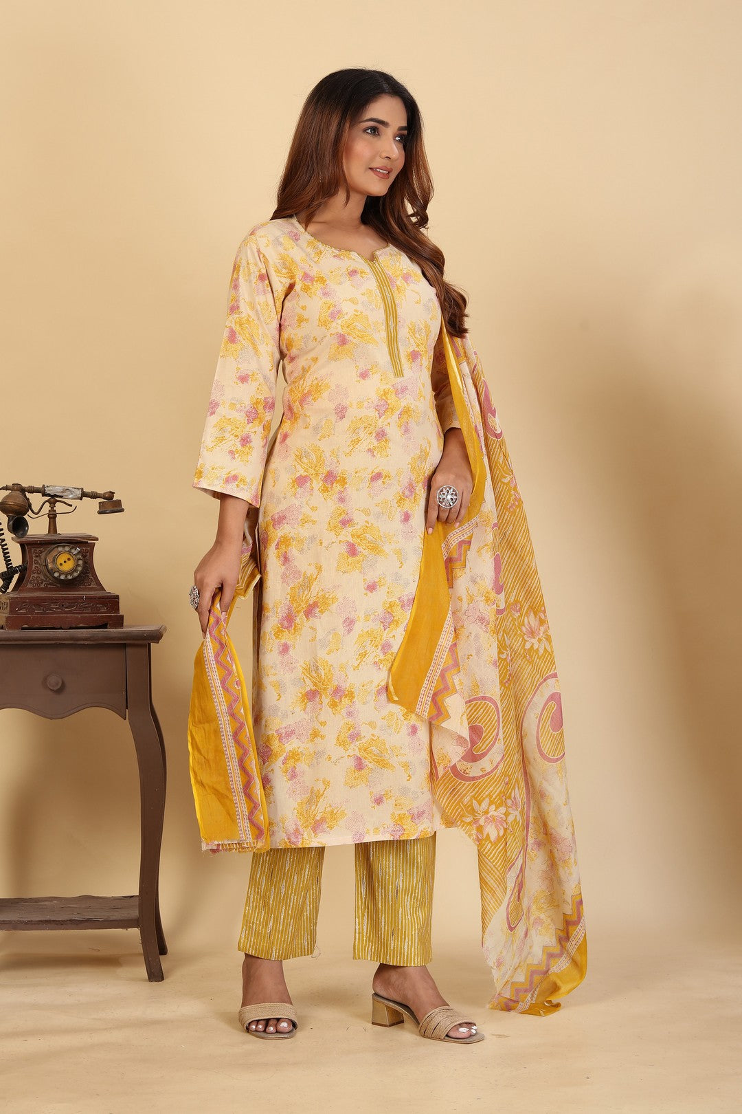 Larqi Women Pure Cotton Pink 3 Pcs Set