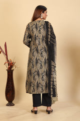 Larqi Women Pure Cotton Grey 3 Pcs Set