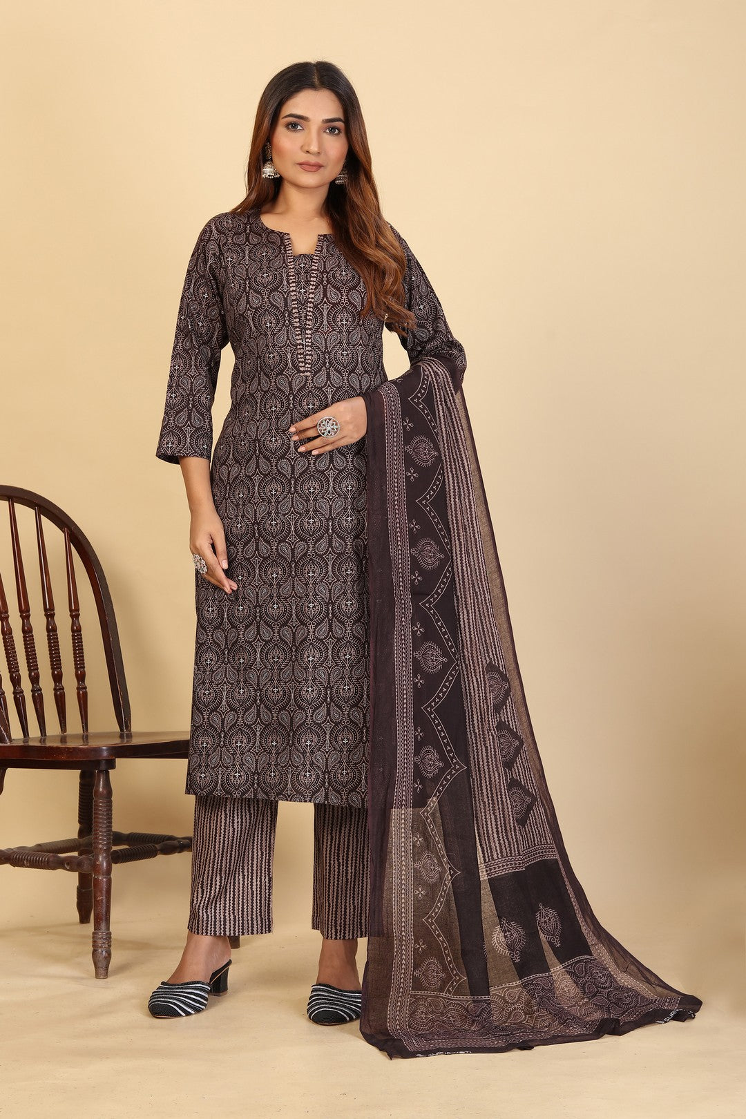 Larqi Women Pure Cotton White 3 Pcs Set