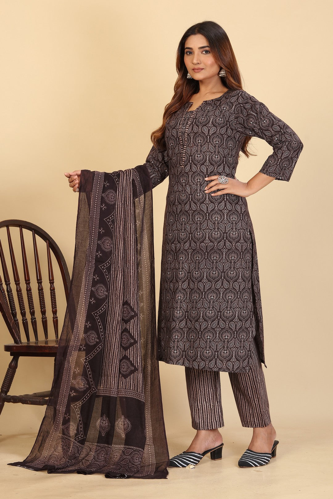 Larqi Women Pure Cotton White 3 Pcs Set