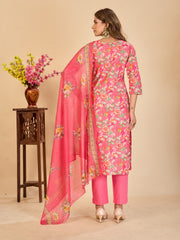 Larqi Women Pure Cotton Peach 3 Pcs Set