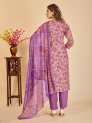 Larqi Women Pure Cotton Lavender 3 Pcs Set