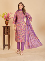 Larqi Women Pure Cotton Lavender 3 Pcs Set