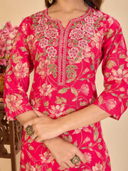 Larqi Women Pure Cotton Pink 3 Pcs Set