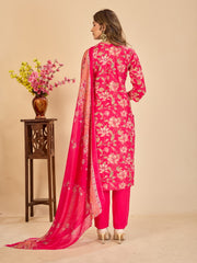 Larqi Women Pure Cotton Pink 3 Pcs Set