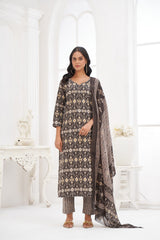 Larqi Women Pure Cotton Grey 3 Pcs Set
