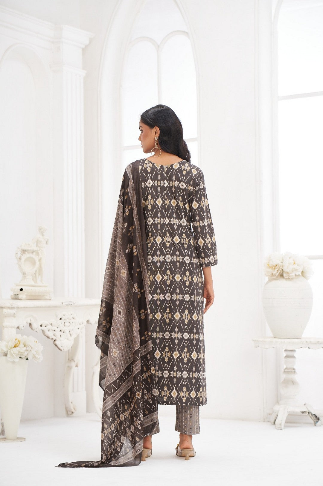 Larqi Women Pure Cotton Grey 3 Pcs Set