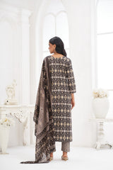 Larqi Women Pure Cotton Grey 3 Pcs Set