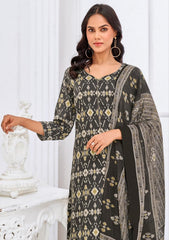 Larqi Women Pure Cotton Grey 3 Pcs Set