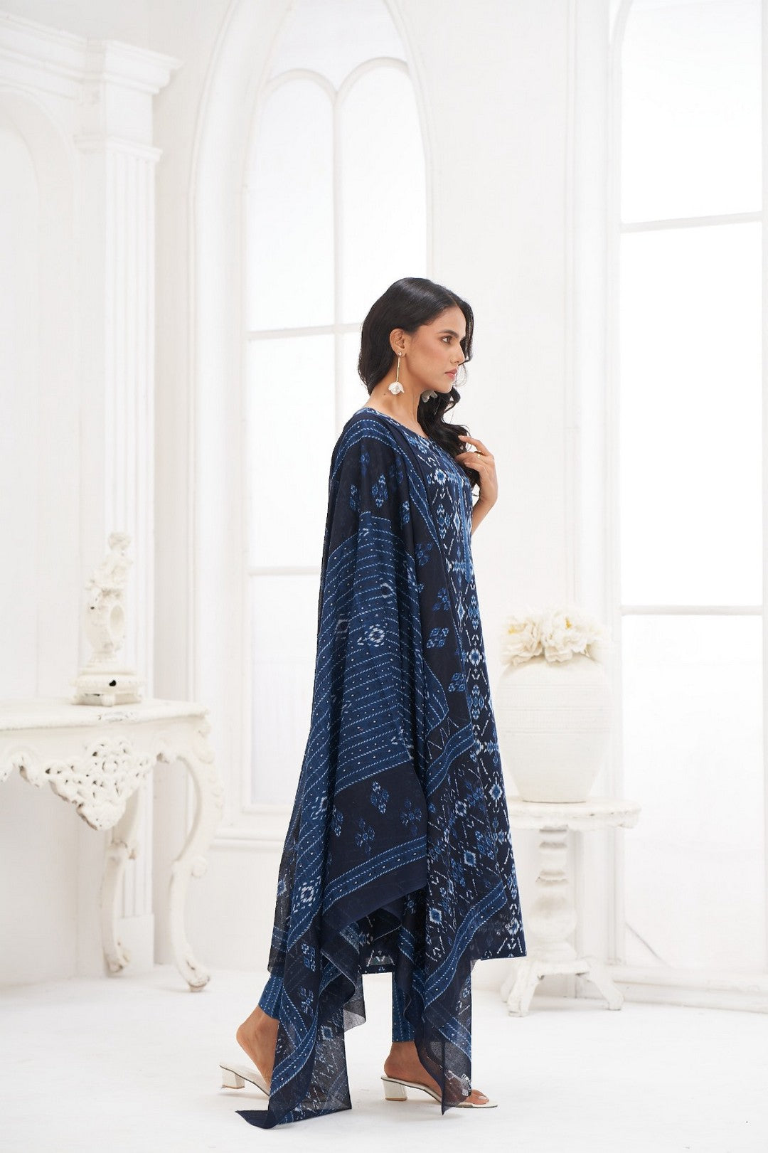Larqi Women Pure Cotton Blue 3 Pcs Set
