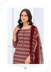 Larqi Women Pure Cotton Red 3 Pcs Set